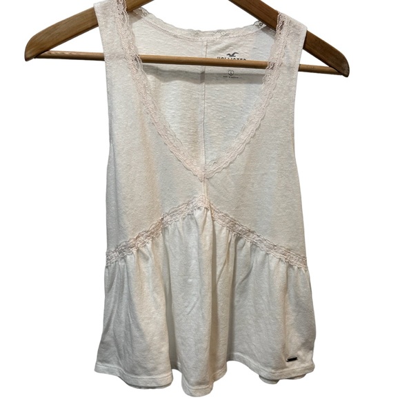 Hollister Tops - Womens Hollister Lightweight Soft Tank Top Lace Trim Flowy Small